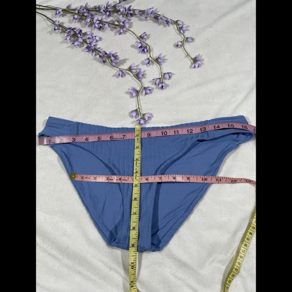 NEW Becca Loreda Ribbed Bikini Bottom‎ in MIST Blue [SZ Large ] - Picture 4 of 12
